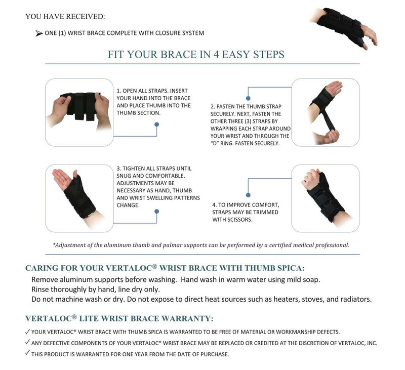 VertaLoc Wrist Brace with Thumb Spica