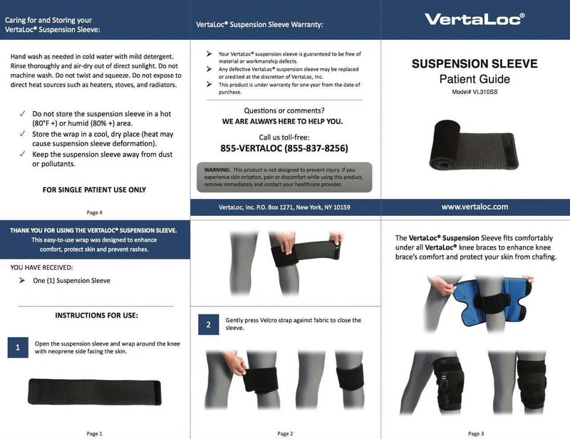 Vertaloc Suspension Comfort Brace Sleeve