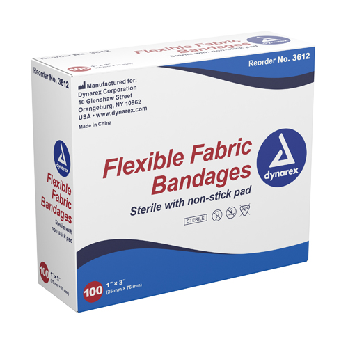 Flexible Fabric Bandages 1"x3"